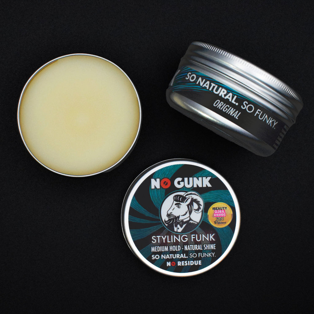 NO GUNK all natural hairstyling products hair hair wax for men no residue for thick long short frizzy curly asian white black afro hair